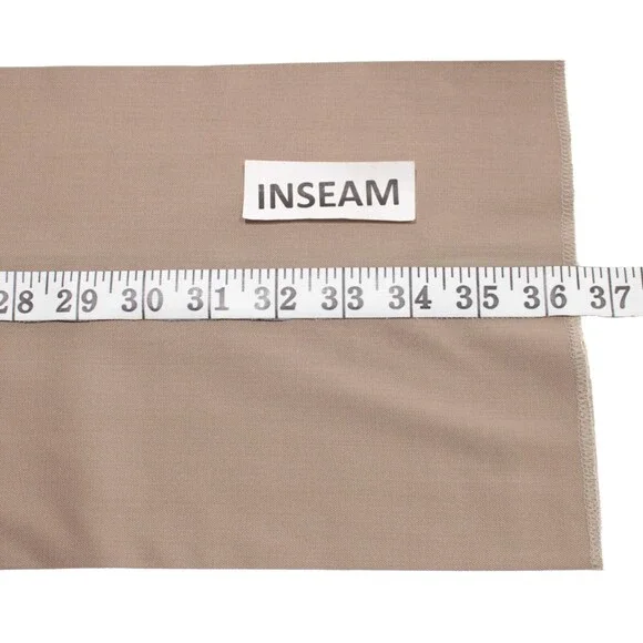 Zanella NWT Dress Pants Size 35 US Pn12 In Solid Beige Wool Blend